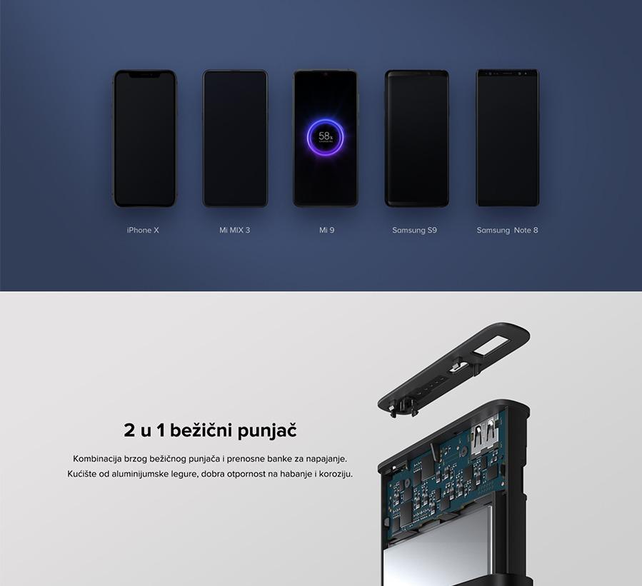 Xiaomi 10000mAh Mi Wireless Power Bank Essential Black