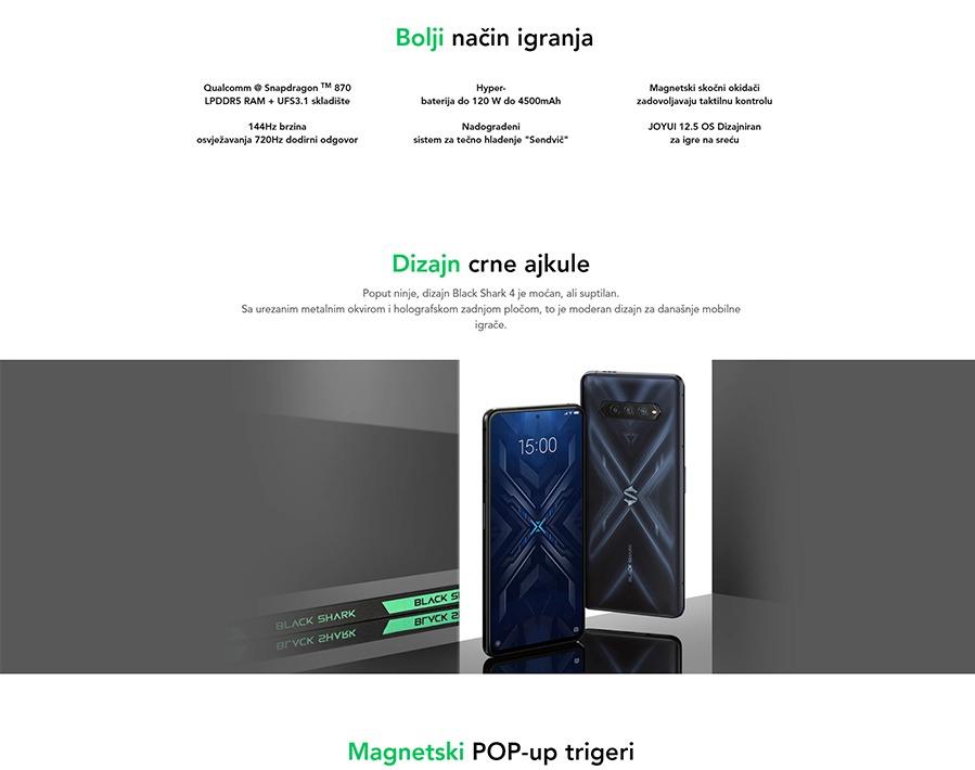 Xiaomi Black Shark 4 Mirror Black 8GB 128GB