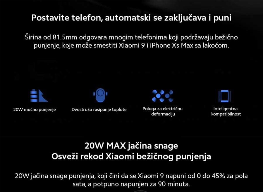 Xiaomi Mi 20W Wireless Car Charger