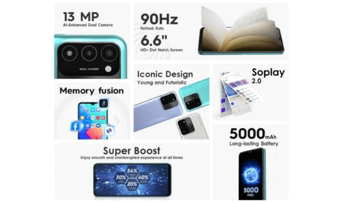 Tecno Spark 8C 4GB 128GB (Magma Black)