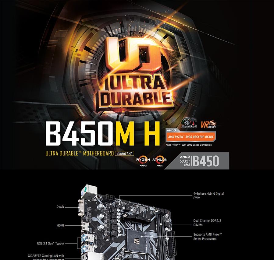 Gigabyte B450M H 1.0