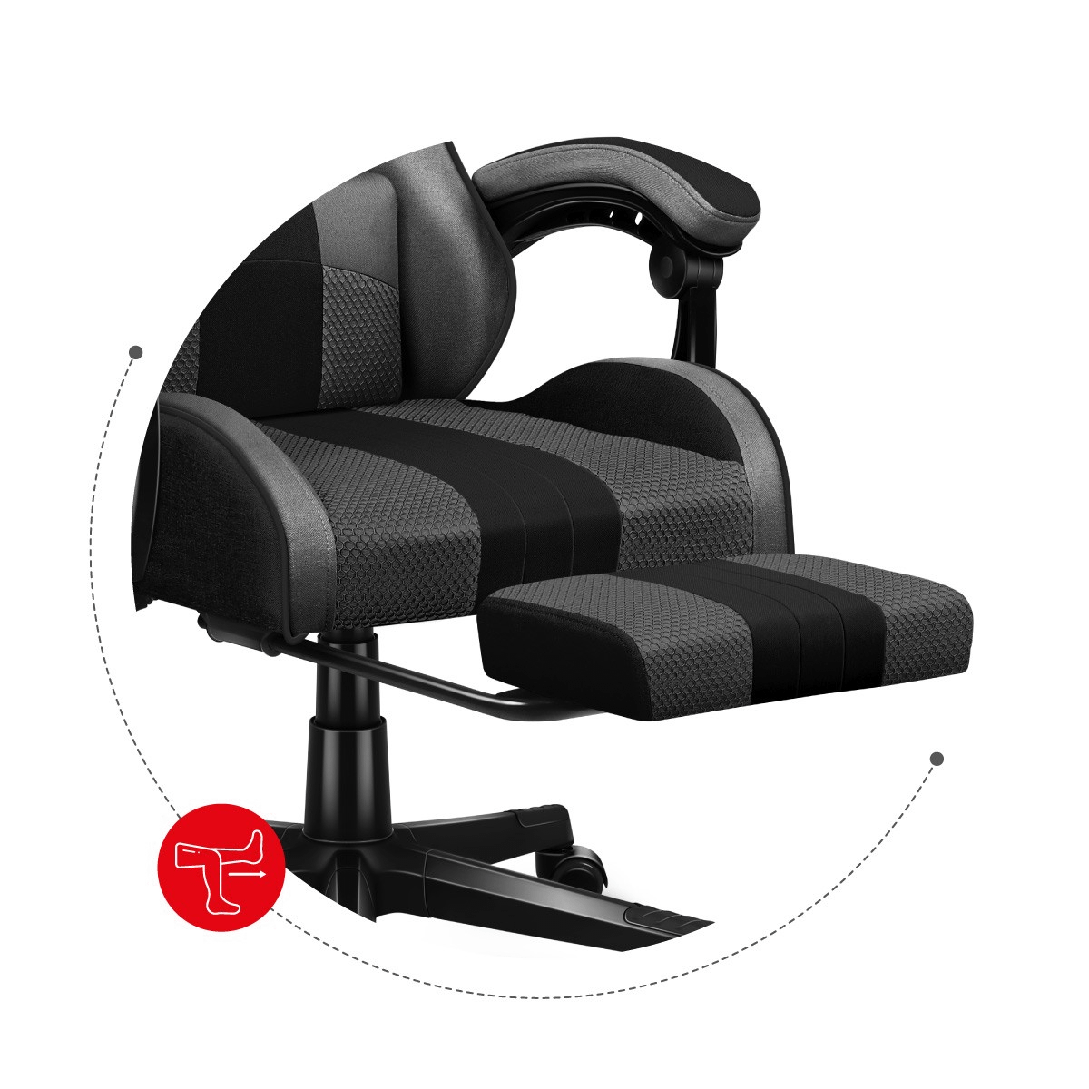 HUZARO FORCE 4.7 GREY MESH gaming stolica