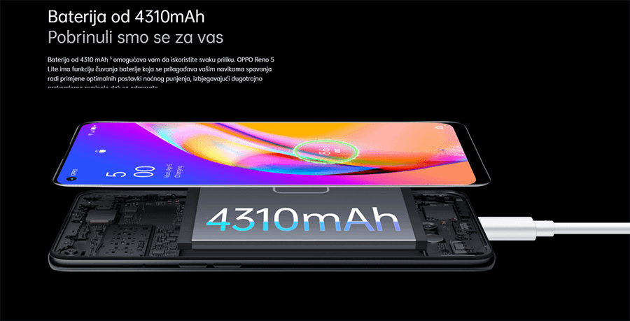 OPPO Reno 5 Lite 8GB 128GB Fluid Black