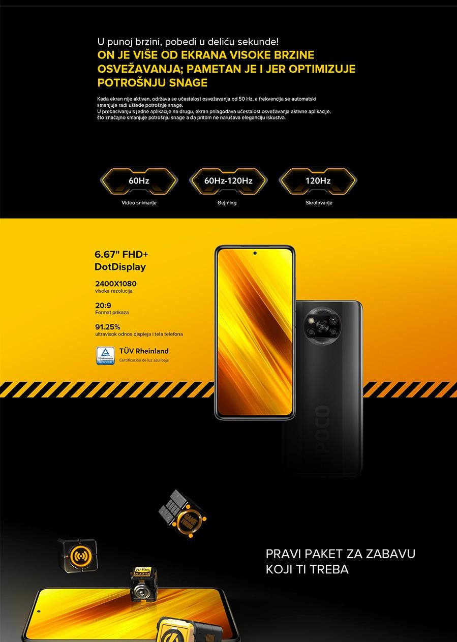 Xiaomi Pocophone X3 64GB COBALT BLUE