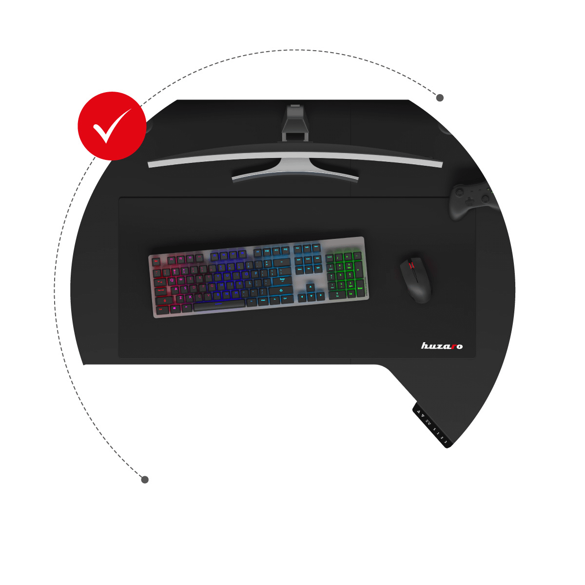 Huzaro Hero 9.1 standing desk (black)