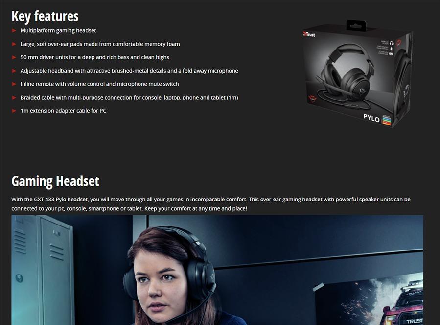 Gxt 433 pylo multiplatform gaming online headset