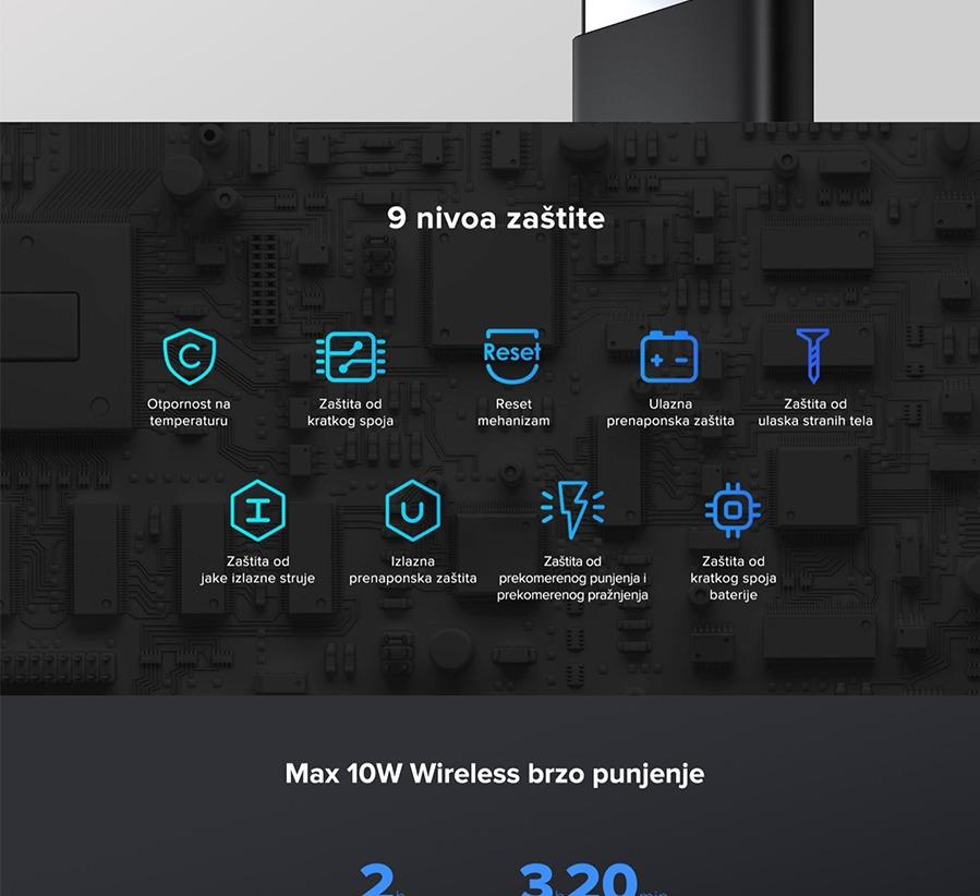 Xiaomi 10000mAh Mi Wireless Power Bank Essential Black