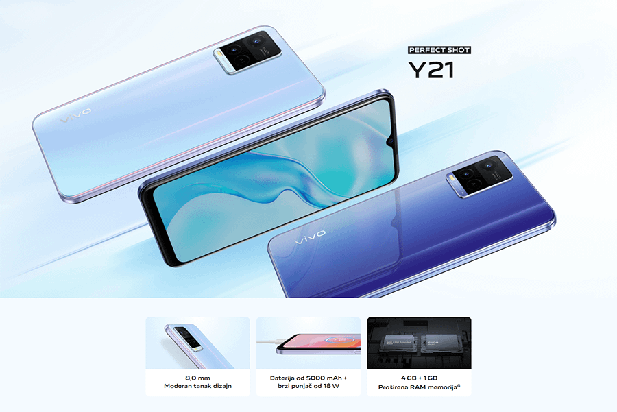 Vivo Y21 4GB 64GB (Pearl White)