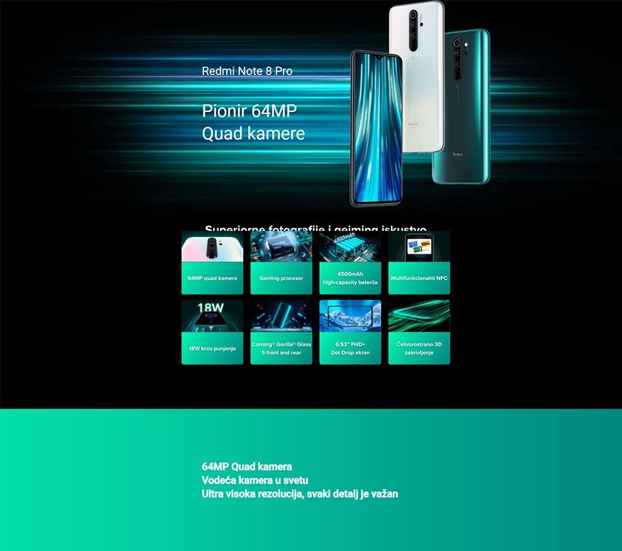 Xiaomi REDMI Note 8 PRO 6GB 128GB Forest Green