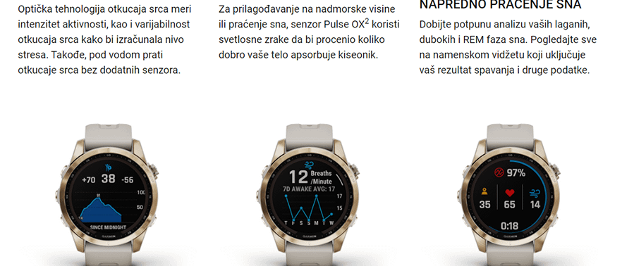 Garmin Fenix 7S Sapphire Solar Edition (Ružičasto-zlatni)