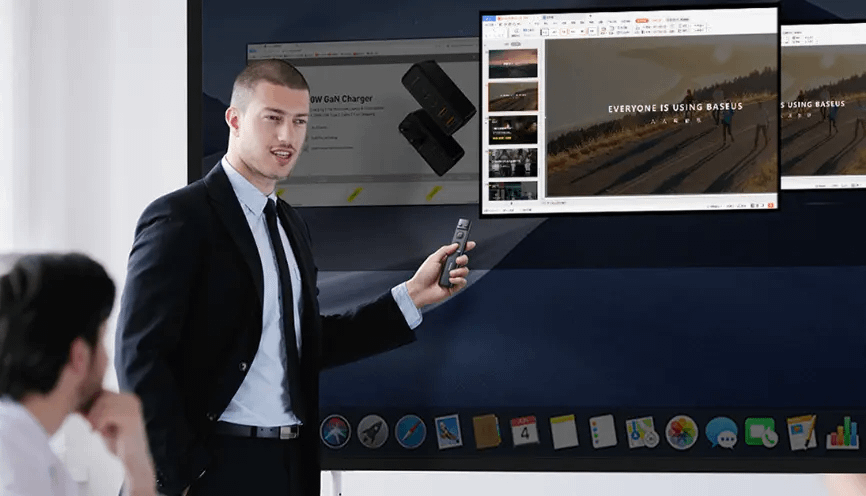 Baseus Orange Dot Wireless Presenter (Red Laser)