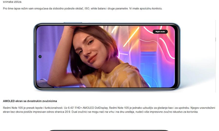 Xiaomi Redmi Note 10S 6GB 128GB Pebble White