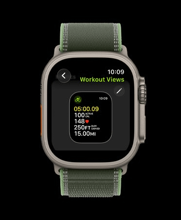 Apple Watch Ultra 3 Cellular 49mm Natural Titanium (Blue - Bright Blue Trail Loop) - M / L