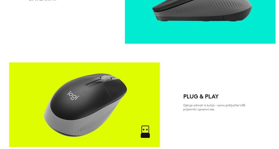 Logitech M190 (Crna/Plava)