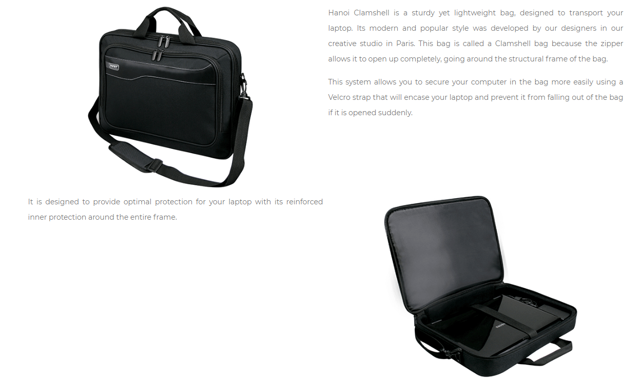 Port designs Hanoi II CLAMSHELL (crna)