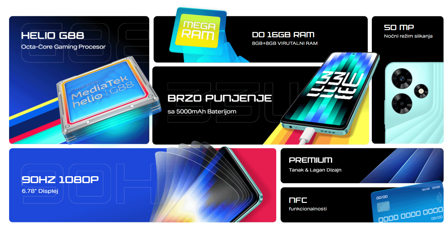 Infinix Hot 30 8GB 256GB (CRNA)