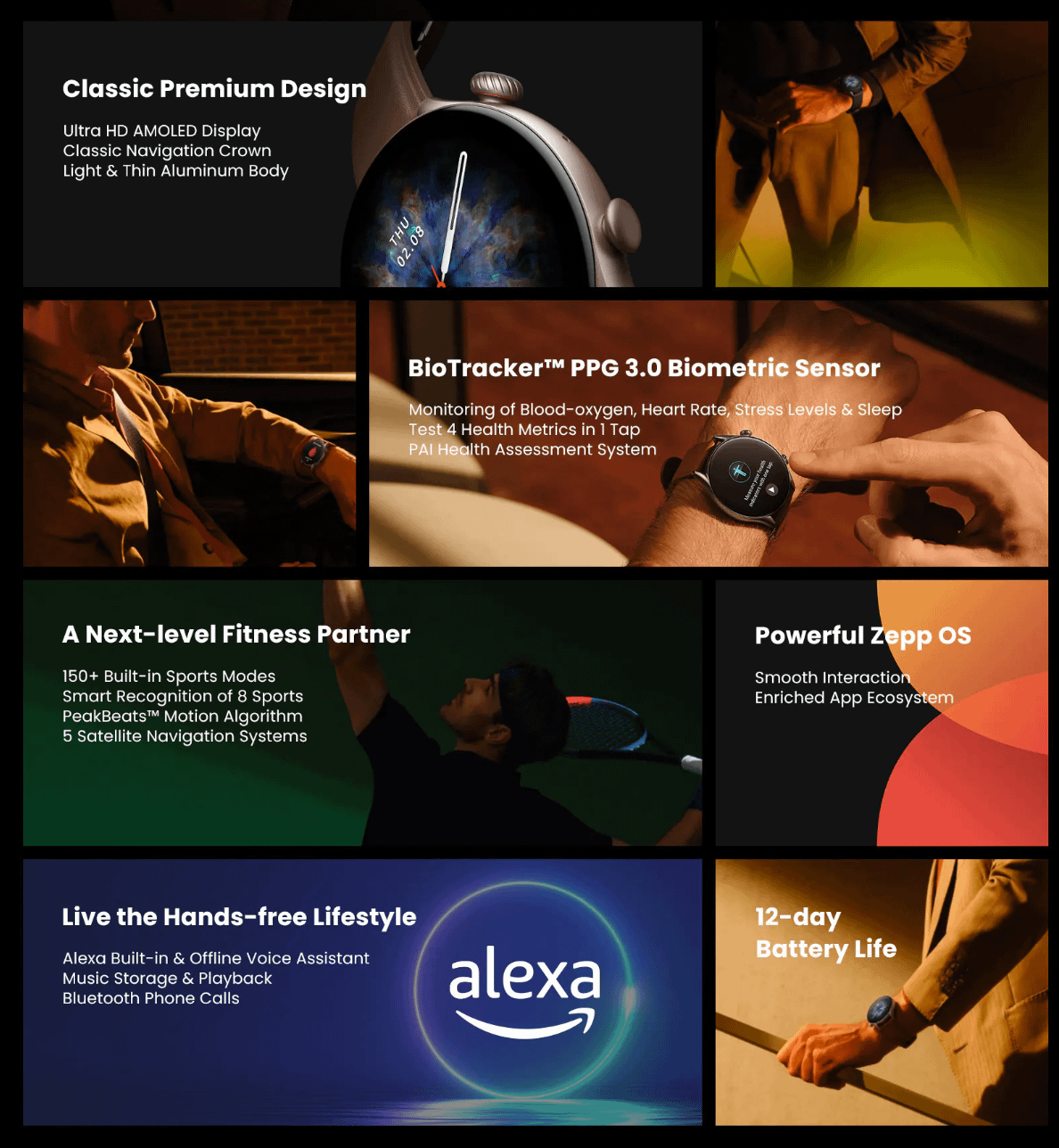 Amazfit GTR 3 Pro Black smartwatch