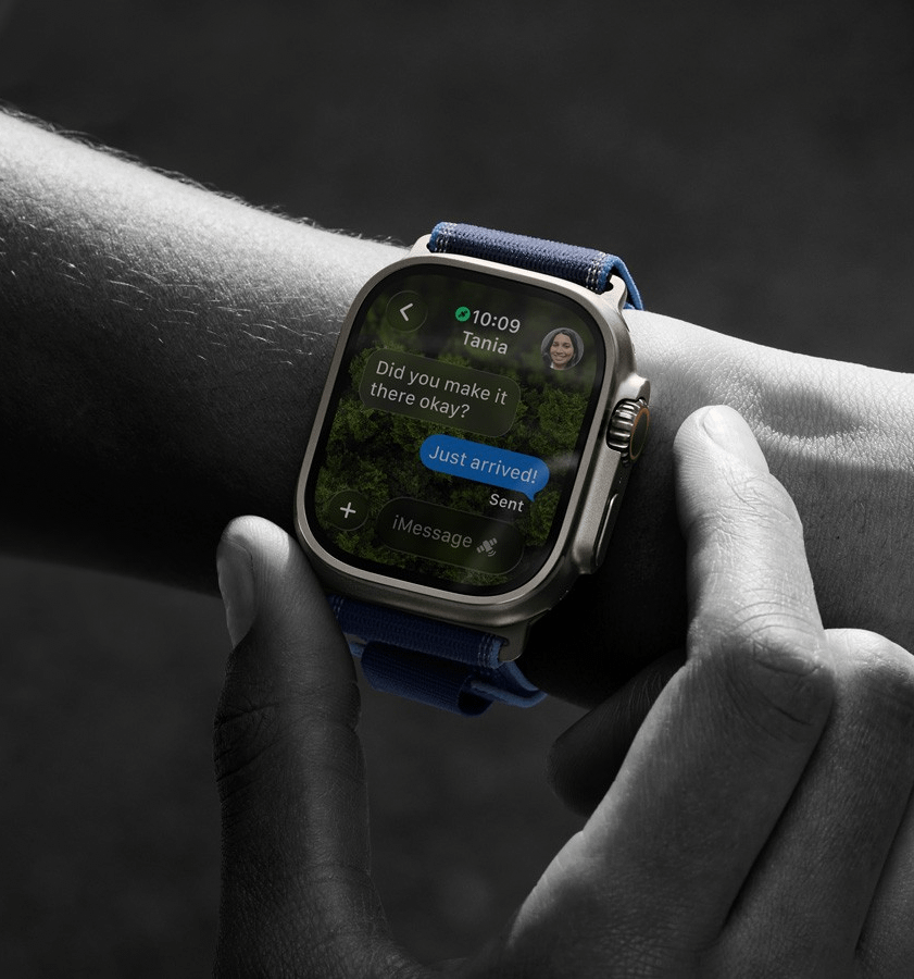 Apple Watch Ultra 3 Cellular 49mm Natural Titanium (Blue - Bright Blue Trail Loop) - M / L