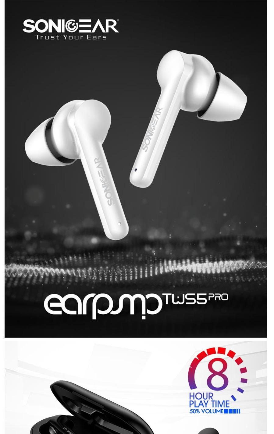 SONICGEAR EARPUMP TWS 5 PRO White