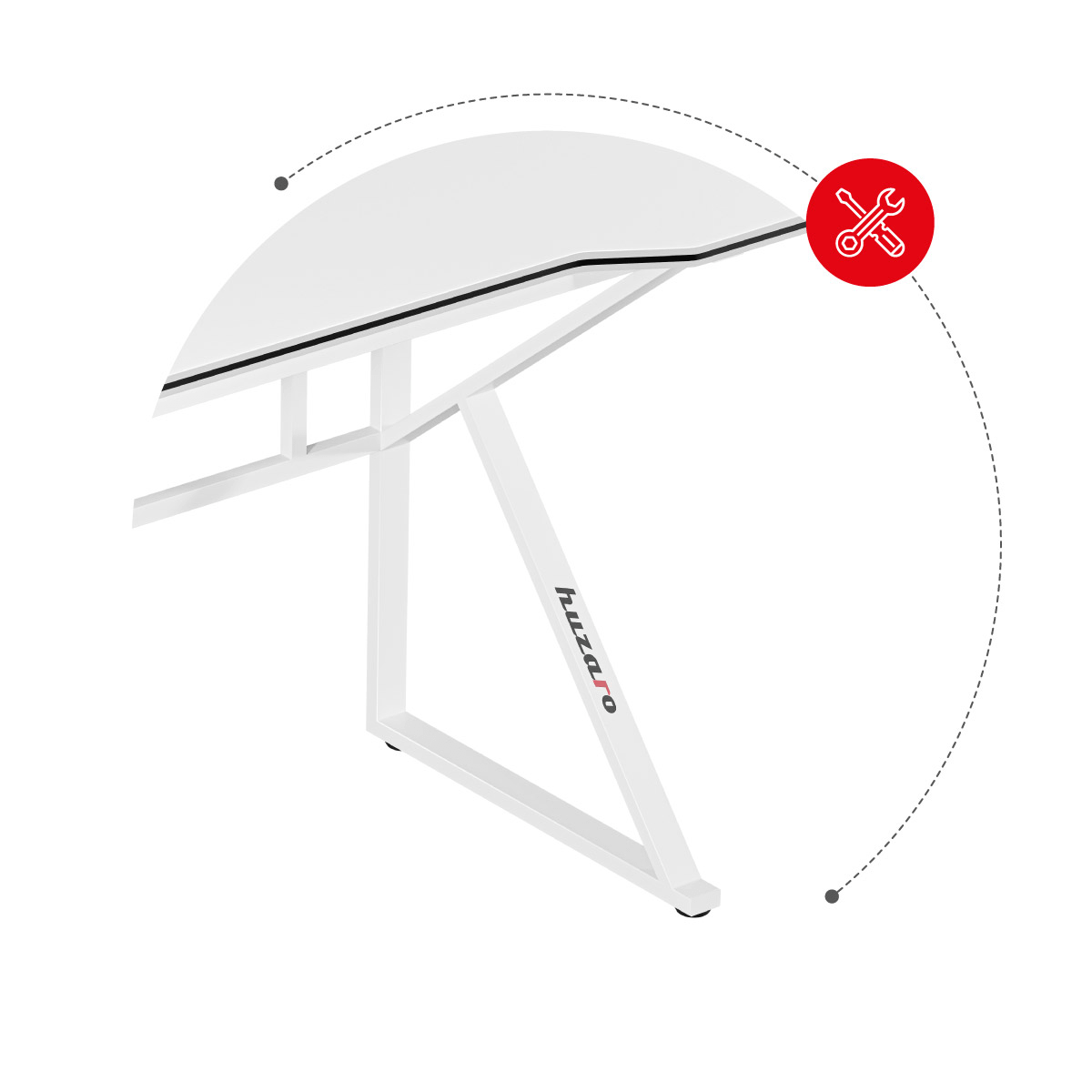 Huzaro Hero 1.6 white gaming sto