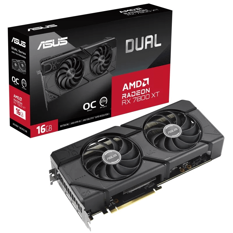 ASUS Dual RX7800XT OC 16GB grafička kartica