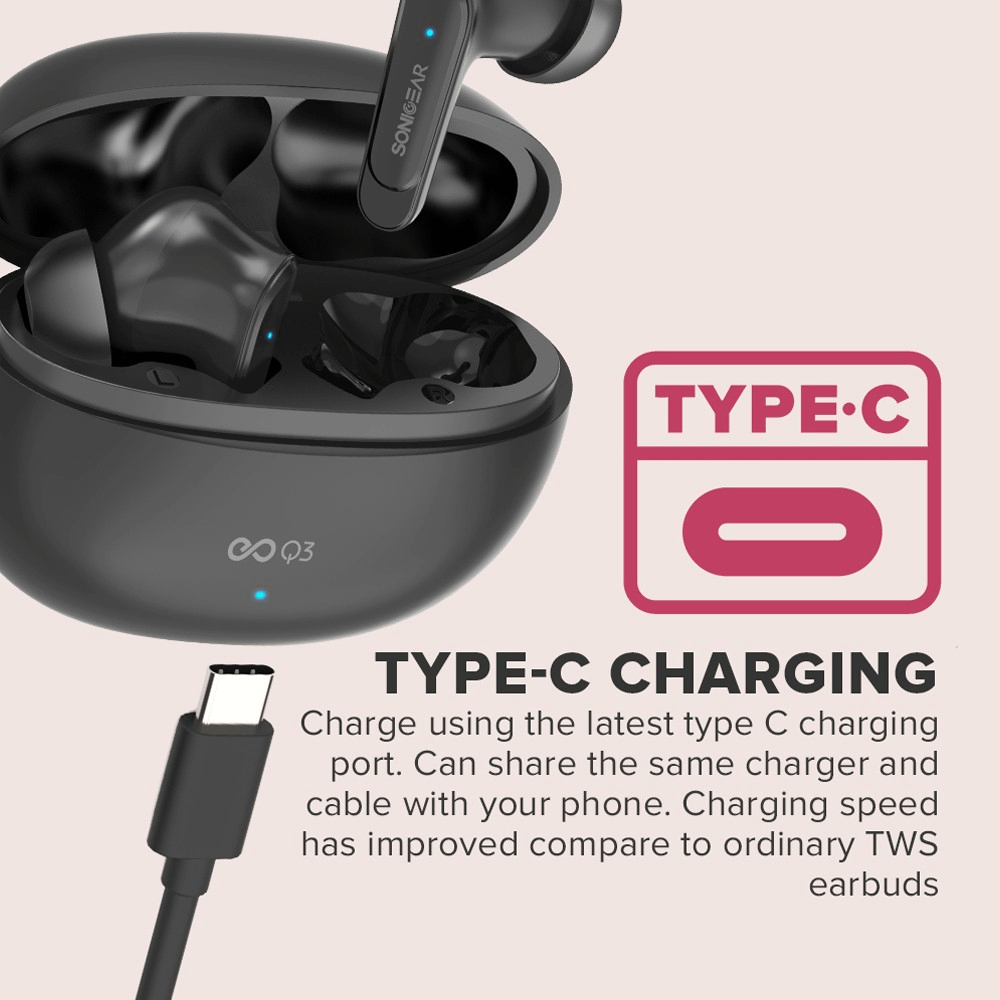 SONICGEAR EarPump TWS Q3 ANC Black