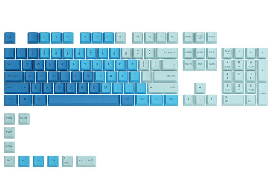 Glorious GPBT Keycaps (Caribbean Ocean/114 pcs)