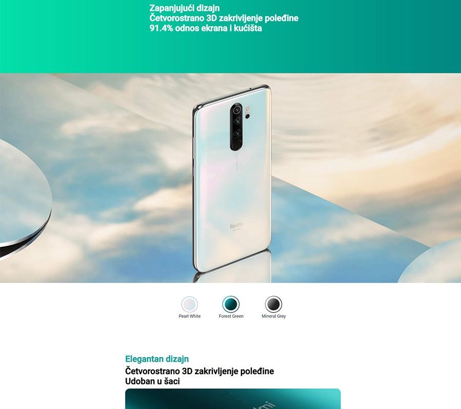 Xiaomi REDMI Note 8 PRO 6GB 128GB Pearl White