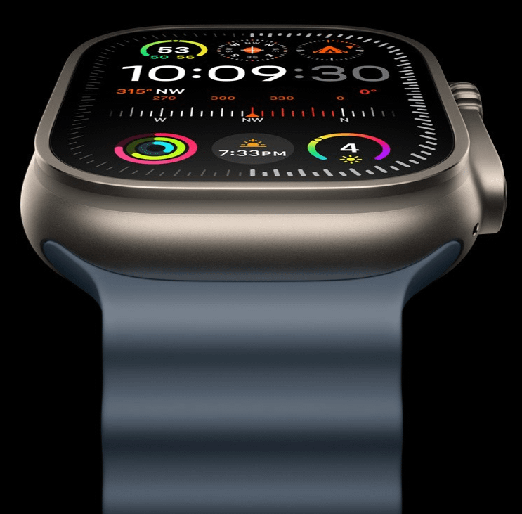 Apple Watch Ultra 3 Cellular 49mm Natural Titanium (Blue - Bright Blue Trail Loop) - M / L