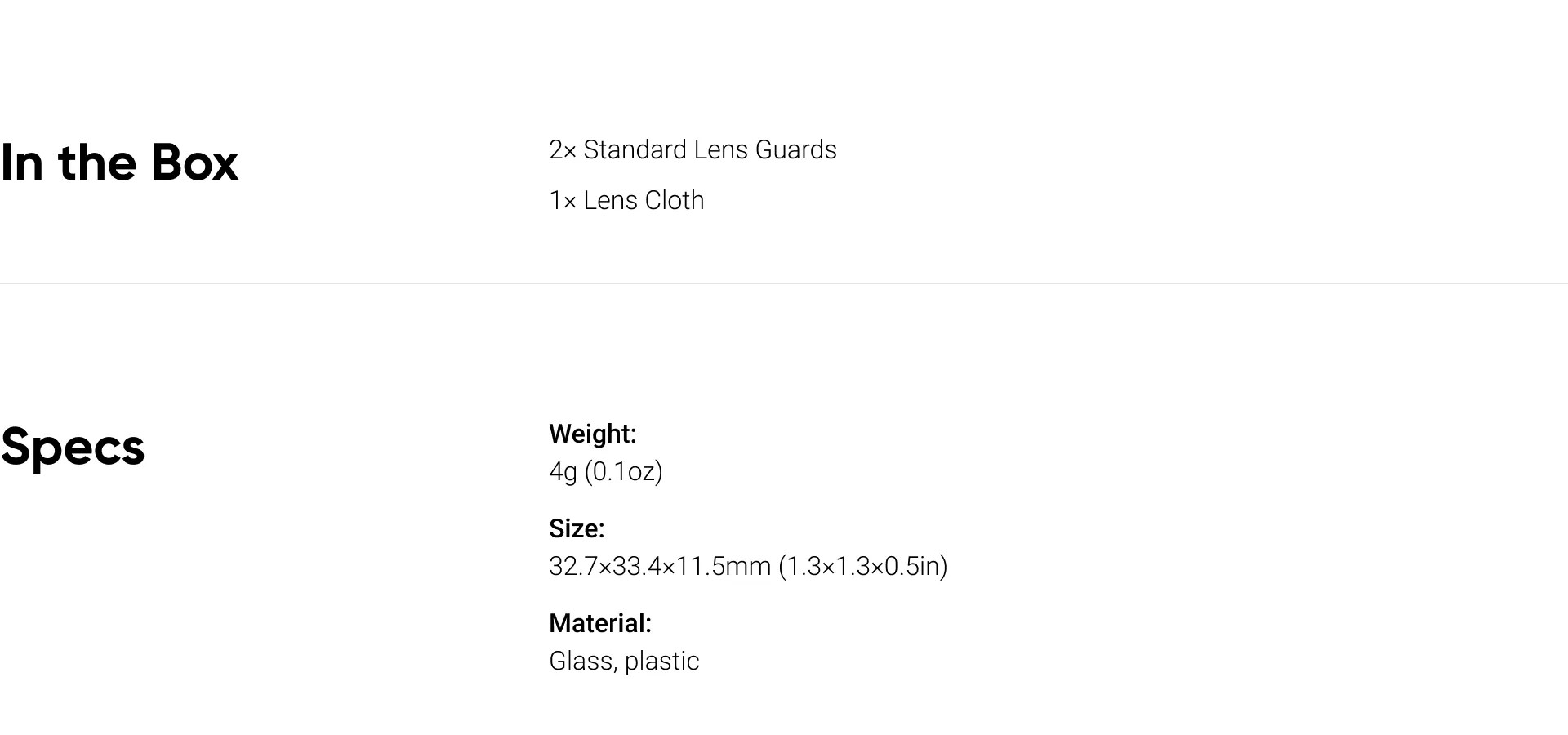 Insta360 X4 Air Standard Lens Guards 