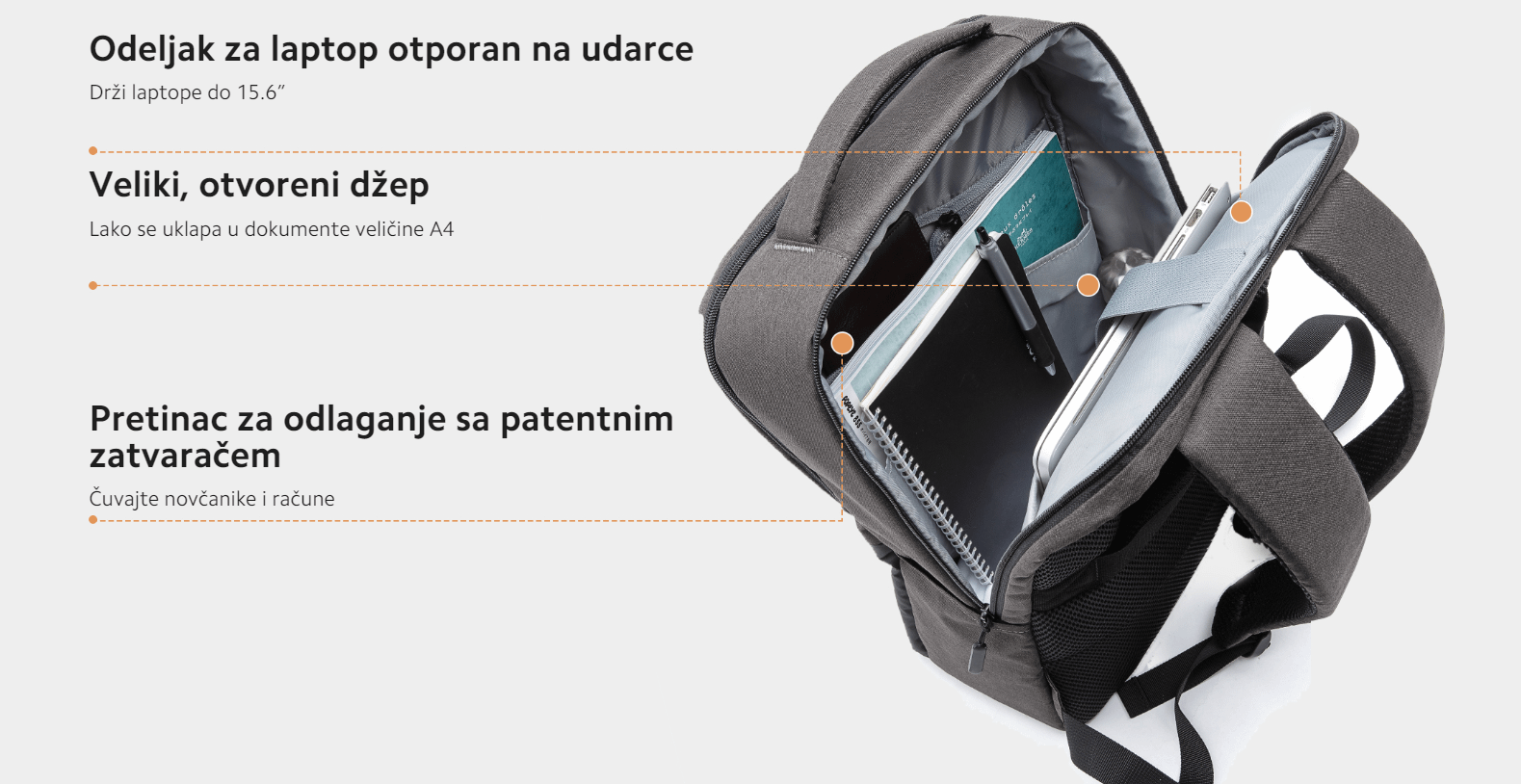 Xiaomi Commuter Backpack (Light Gray)