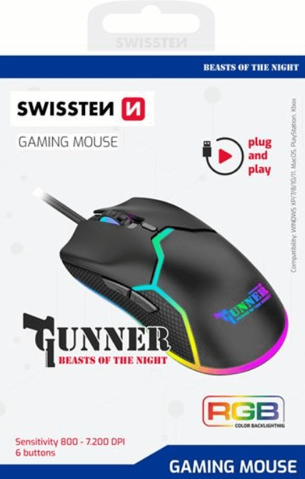 Swissten GUNNER miš