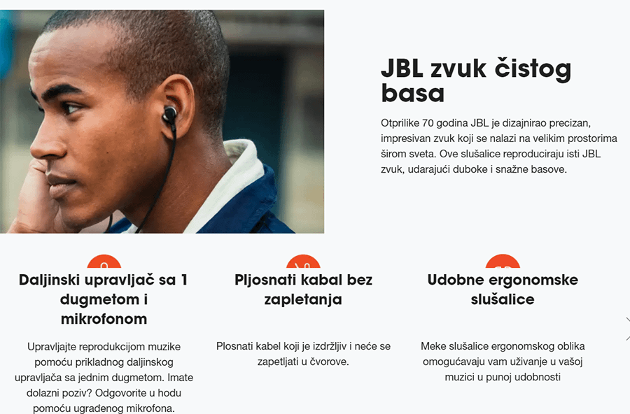 JBL Tune 205 White Gold