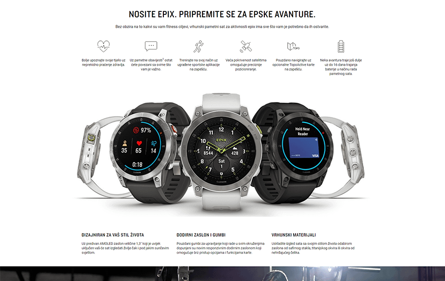 Garmin Epix Gen2 Gray Titanium (Crni)