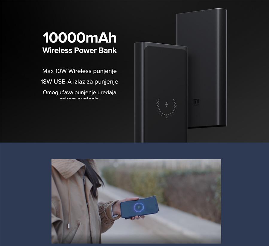 Xiaomi 10000mAh Mi Wireless Power Bank Essential Black