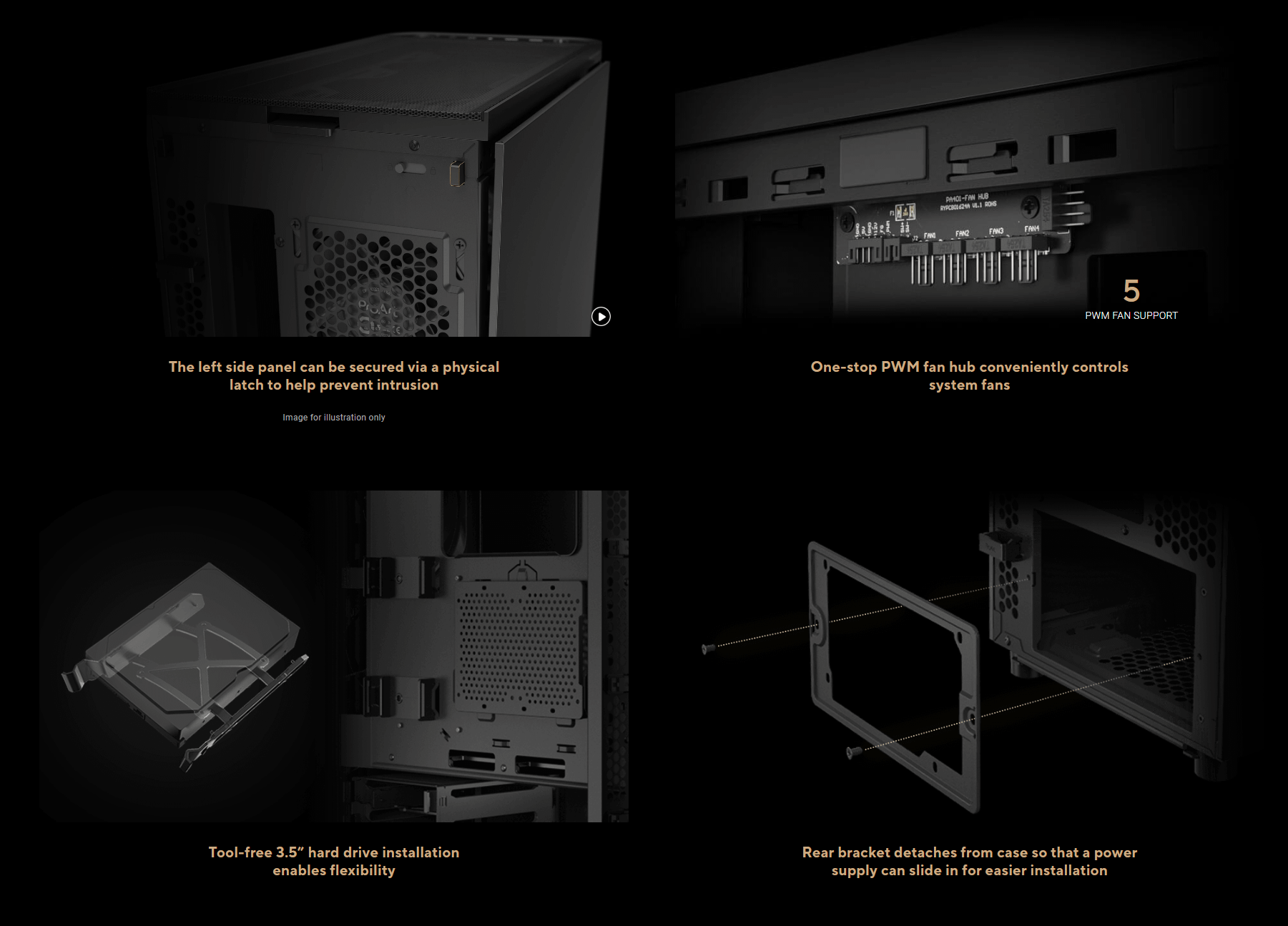 ProArt PA401 Wood TG PWM (Black) kućište