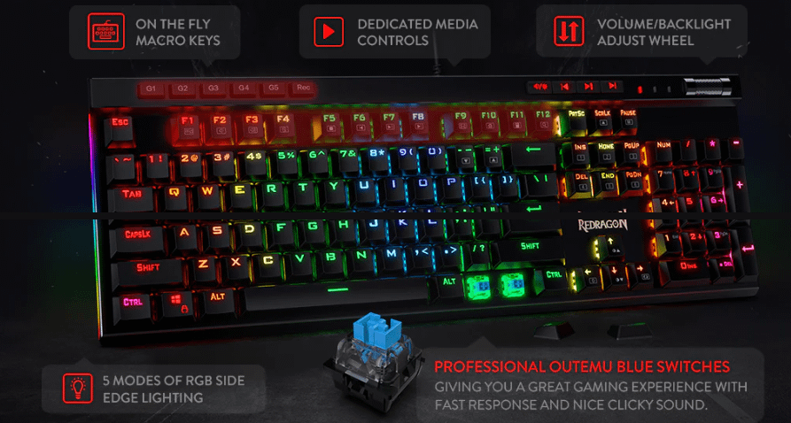 REDRAGON K580 VATA RGB (crna)