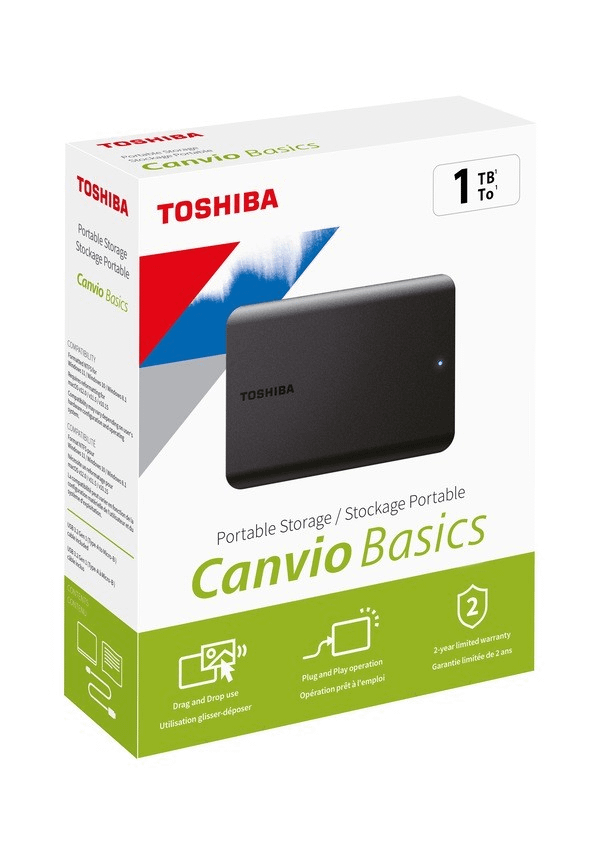 Toshiba Canvio Basics 1TB eksterni hard disk