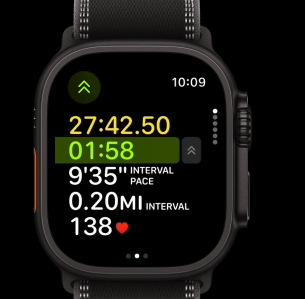 Apple Watch Ultra 3 Cellular 49mm Natural Titanium (Blue - Bright Blue Trail Loop) - M / L