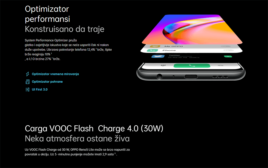 OPPO Reno 5 Lite 8GB 128GB Fluid Black