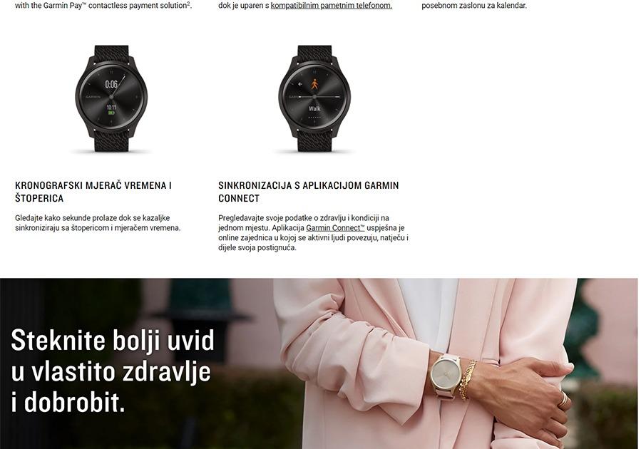 Garmin Vivomove Style Ružičasto-zlatna