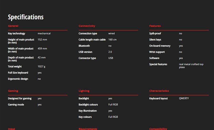 Trust GXT 890 Cada RGB