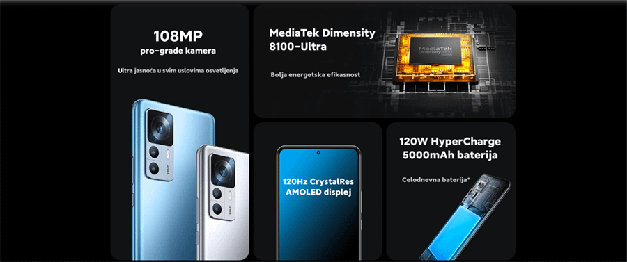 Xiaomi 12T 8GB 128GB (Cosmic Black)