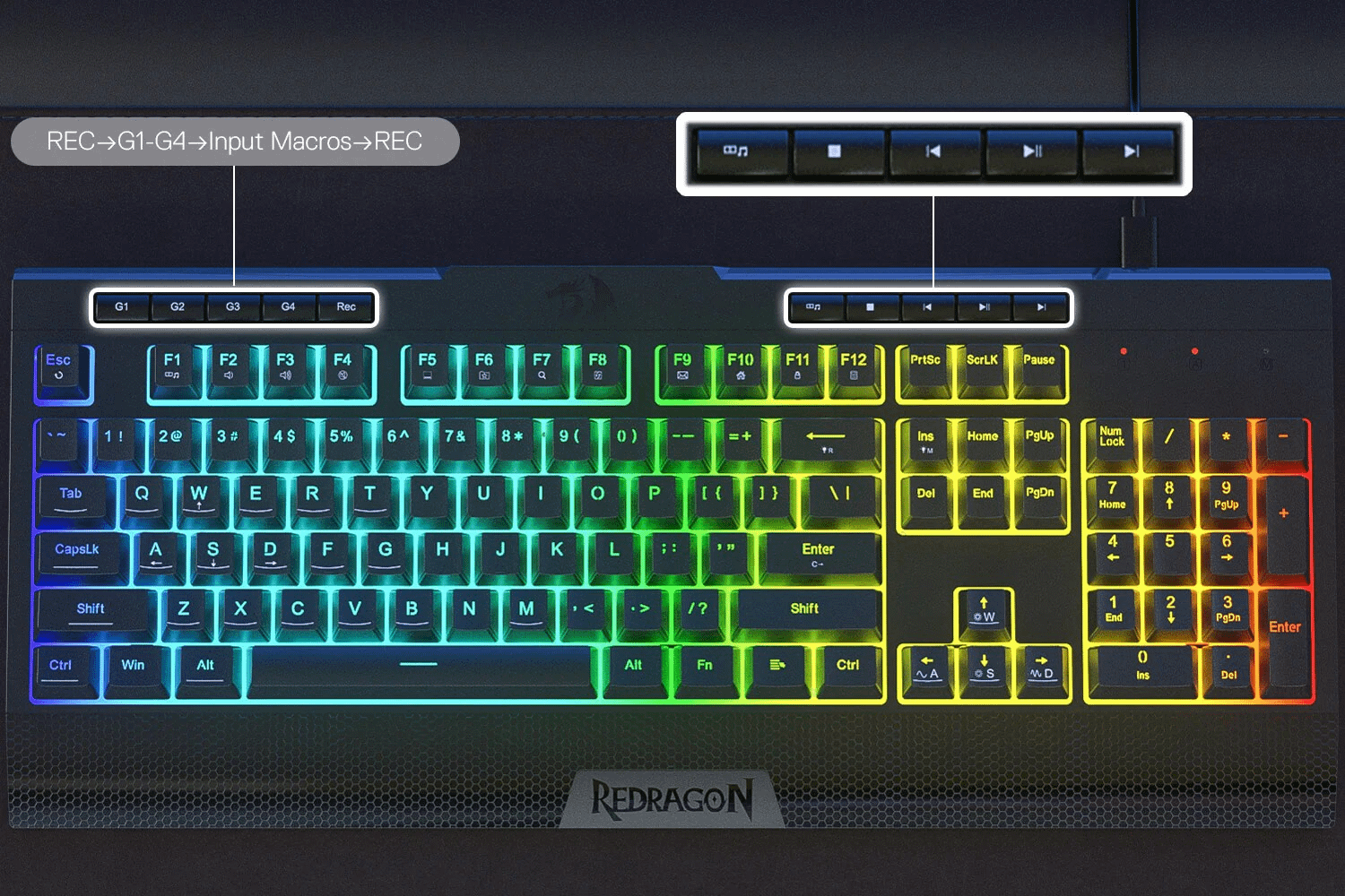 REDRAGON Shiva Lite K525 Black