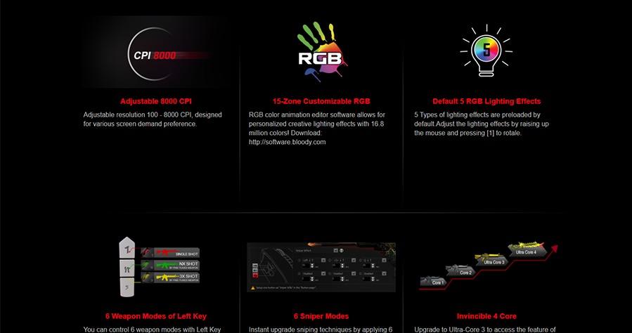 A4Tech J95s Stone Black RGB