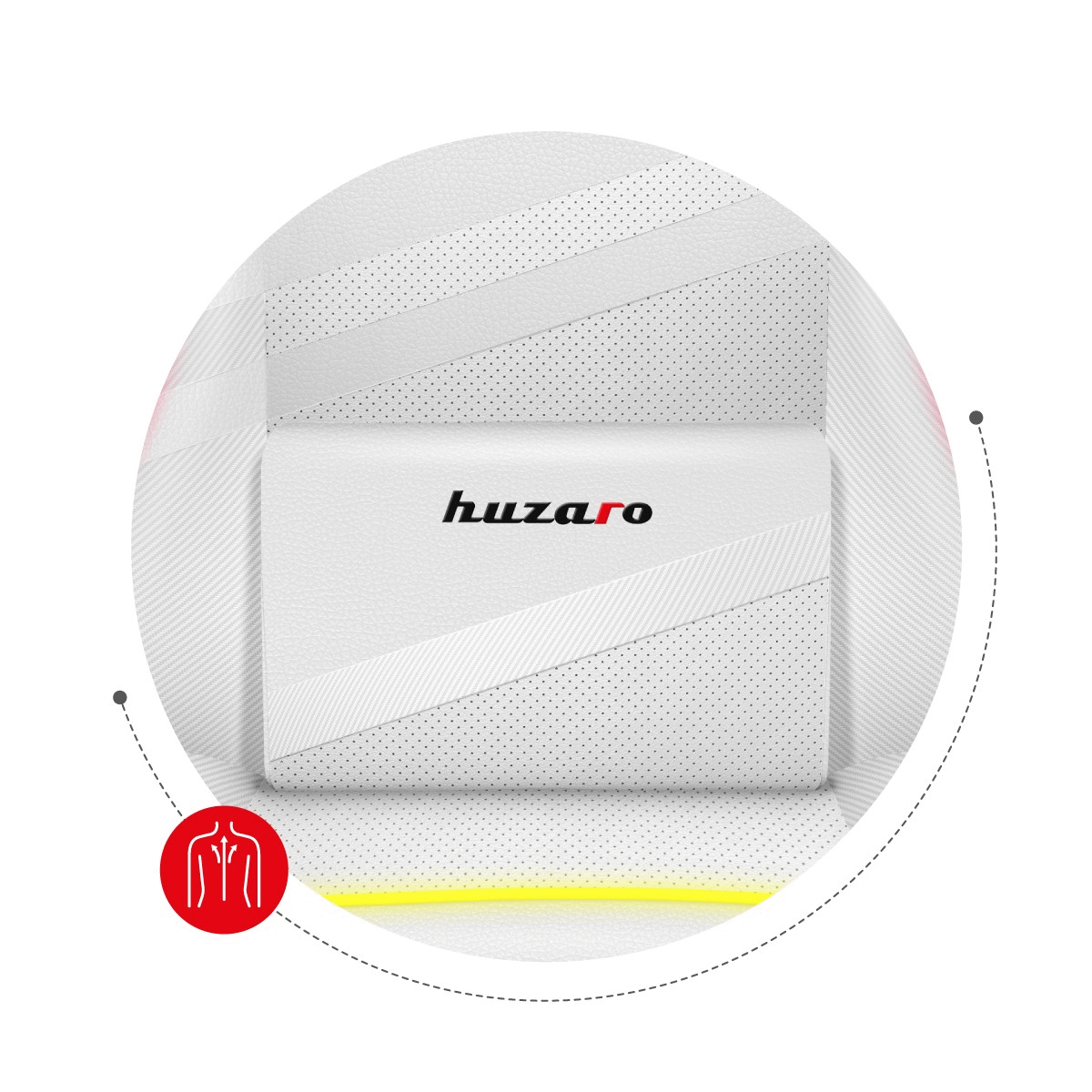 Huzaro Force 4.4 RGB White gaming stolica