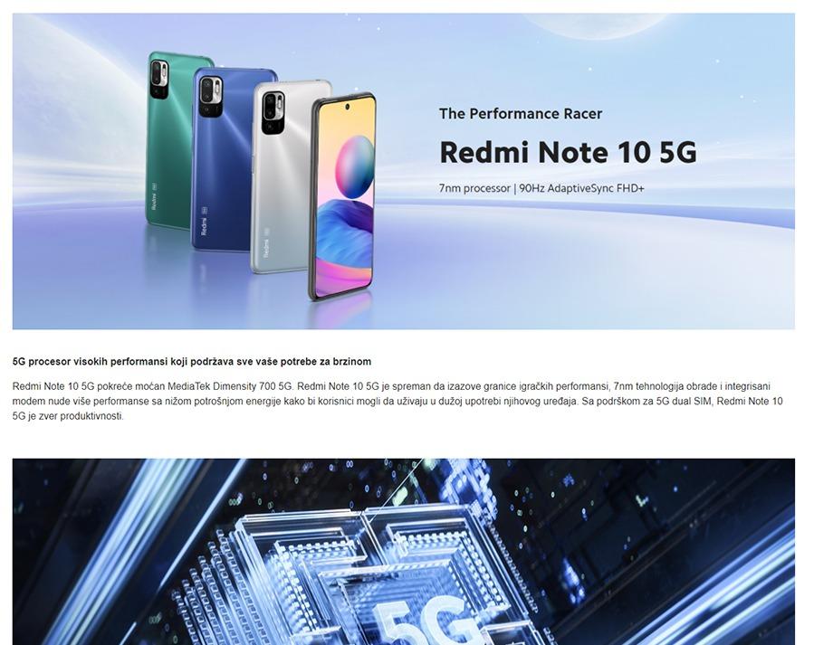 Xiaomi Redmi Note 10 5G 4GB 64GB Chrome Silver