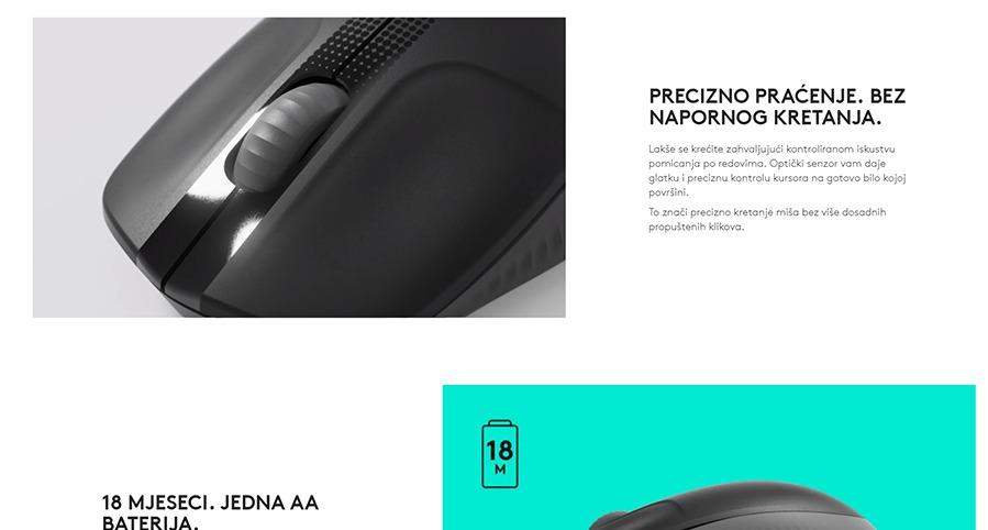 Logitech M190 (Crna/Plava)