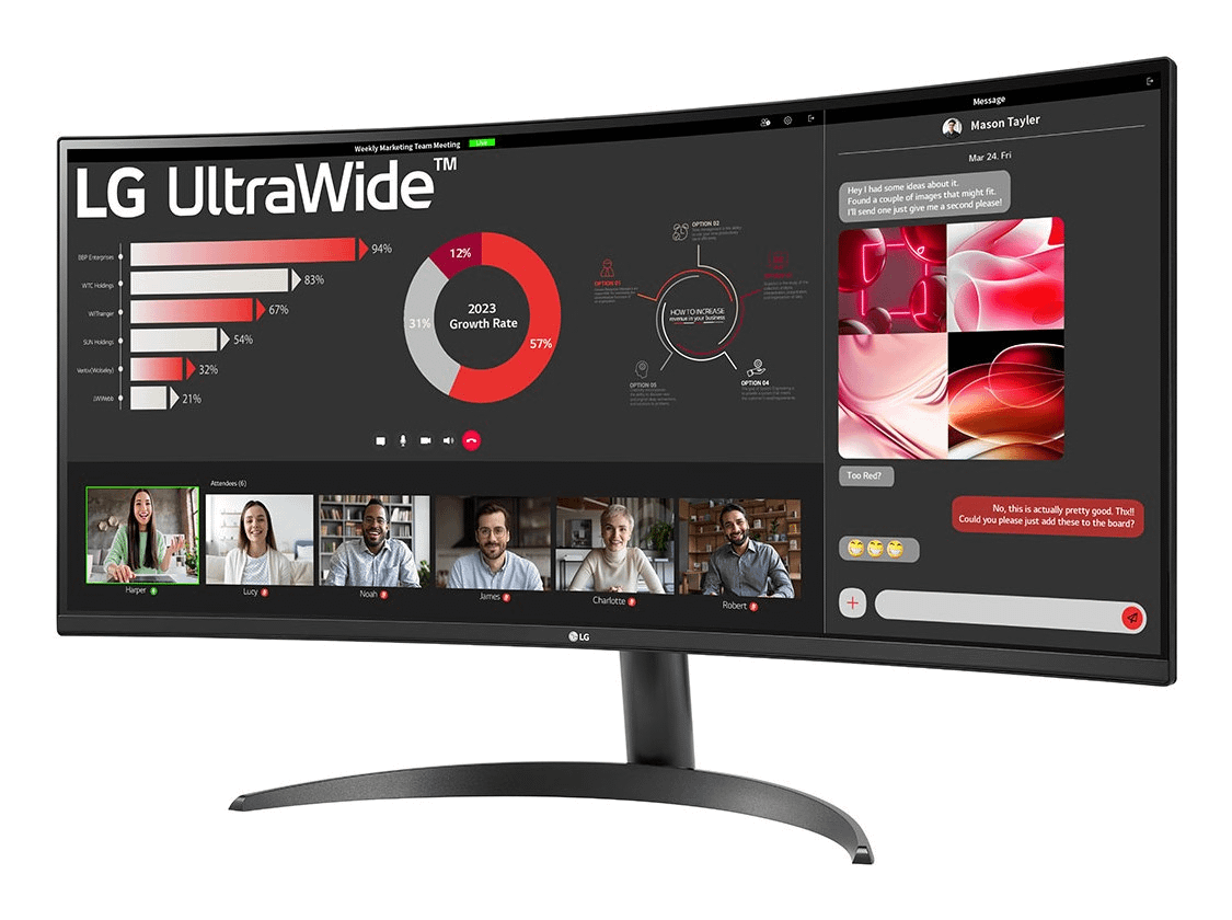 LG 34WR50QK-B Curved UltraWide QHD monitor