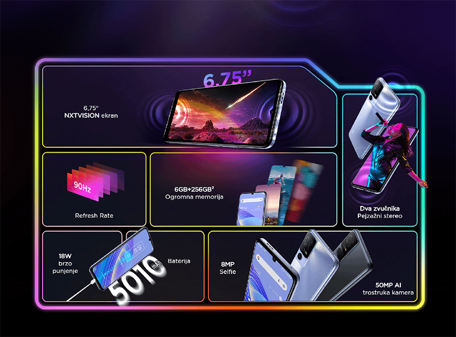 TCL 40 SE 4GB 128GG (Siva)